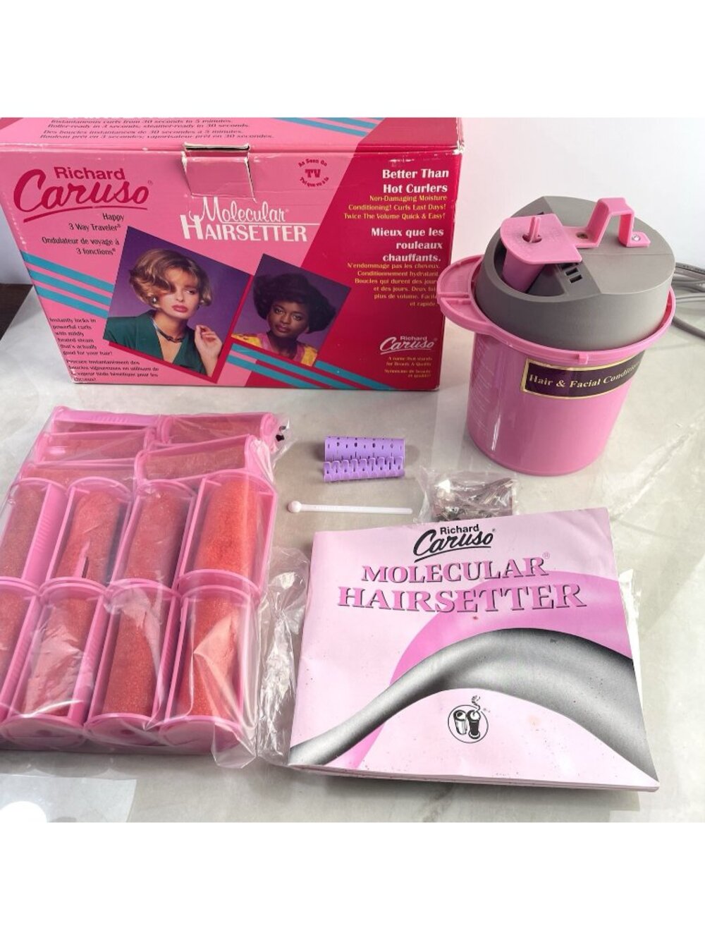 READ Richard Caruso Molecular Hairsetter Hair Rollers Traveler 3-Way Vintage Box